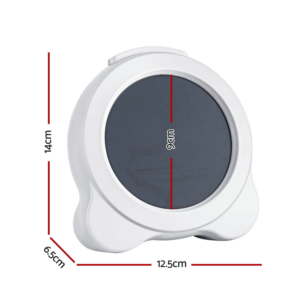 Artiss 3.8" Digital Day Clock Calendar Alarm LCD Display White - Image 2