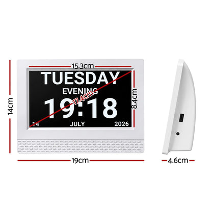 Artiss 7" Smart Digital Clock Calendar HD IPS Touchscreen Weather Photo Frame - Image 8