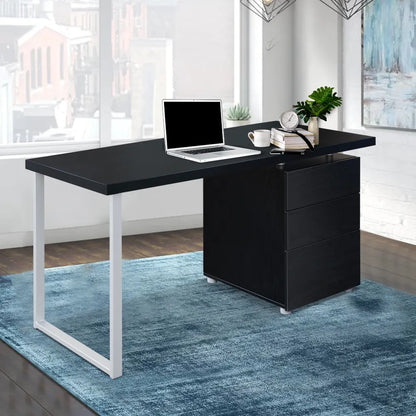 Artiss Computer Desk Drawer Black 140CM - Image 7