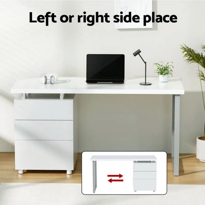 Artiss Computer Desk Drawer White 140CM - Image 4