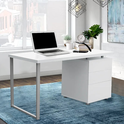 Artiss Computer Desk Drawer White 140CM - Image 7