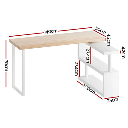 Artiss Computer Desk Bookshelf 140CM - Image 2