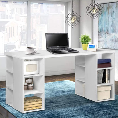 Artiss Computer Desk Bookshelf White 150CM - Image 7