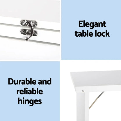 Artiss Computer Desk Bookshelf Wall Mount White - Image 6