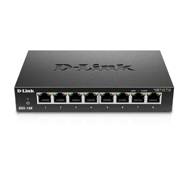 D-Link 8-Port Gigabit Unmanaged Desktop - Network - Switches