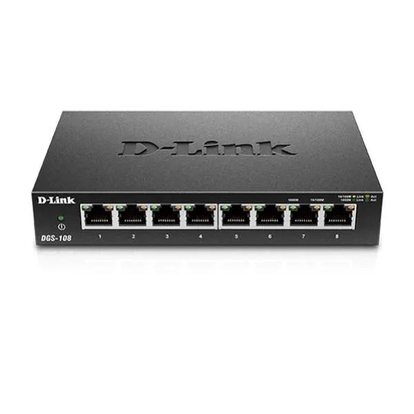 D-Link 8-Port Gigabit Unmanaged Desktop - Network - Switches