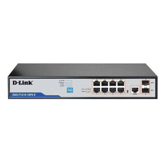 D-Link 10-Port Long Range PoE+ Switch - Network - Switches