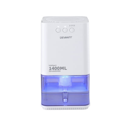 Devanti 1400ML Portable Dehumidifier Quiet Sleep Mode Timer Auto Off Bedroom White - Image 3