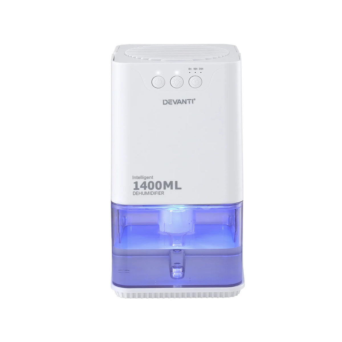 Devanti 1400ML Portable Dehumidifier Quiet Sleep Mode Timer Auto Off Bedroom White - Image 3