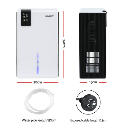 DEVANTI 2000ml Portable Dehumidifier Moisture Absorber Home Bedroom Quiet Remote - Image 2