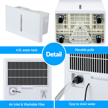 Devanti 30L/Day Dehumidifier Home Air Dryer Mould Moisture 4.7L Tank - Image 7