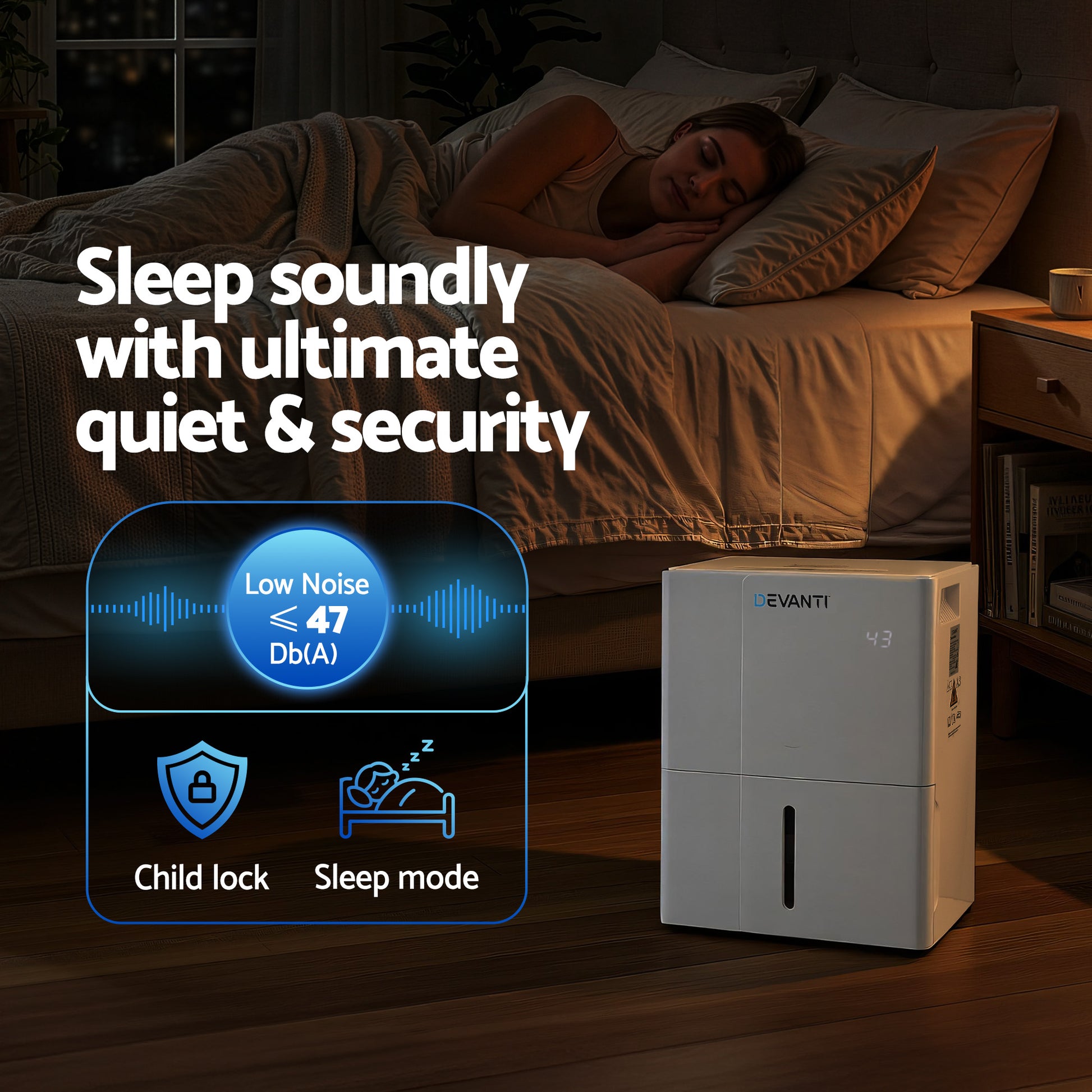 Devanti 30L/Day Dehumidifier Home Air Dryer Mould Moisture 4.7L Tank - Image 8