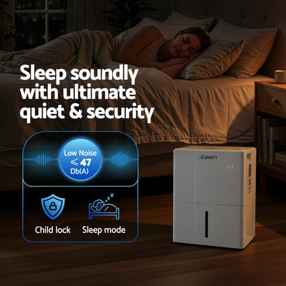 Devanti 30L/Day Dehumidifier Home Air Dryer Mould Moisture 4.7L Tank - Image 8