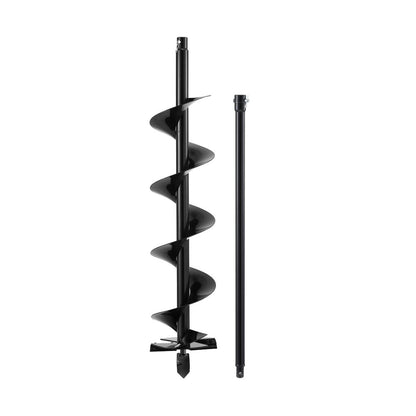 Giantz Post Hole Digger Auger Drill Bit 200mm with 80cm Extension Shaft Black - Image 3