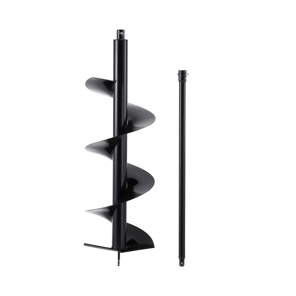 Giantz Post Hole Digger Auger Drill Bit 300mm with 80cm Extension Shaft Black - Image 3