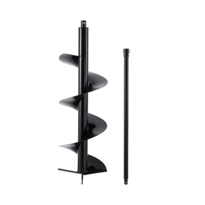 Giantz Post Hole Digger Auger Drill Bit 300mm with 80cm Extension Shaft Black - Image 3