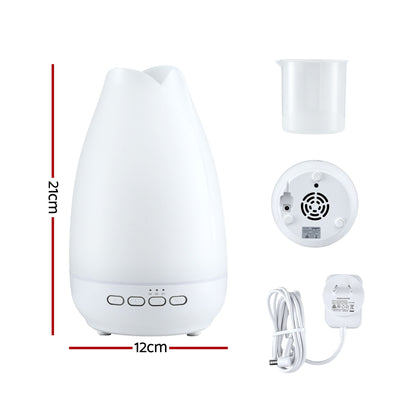 Devanti Ultrasonic Essential Oil Aroma Diffuser Aromatherapy Cool Mist Humidifier w/ LED Light 300ml - Image 2