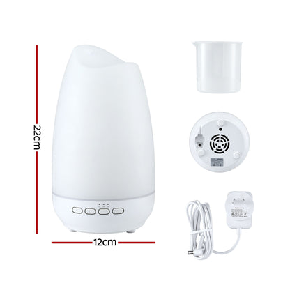 Devanti Ultrasonic Essential Oil Aroma Diffuser Aromatherapy Cool Mist Humidifier w/ LED Light 300ml - Image 2