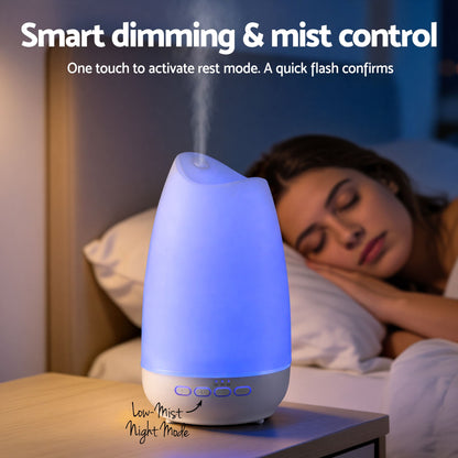 Devanti Ultrasonic Essential Oil Aroma Diffuser Aromatherapy Cool Mist Humidifier w/ LED Light 300ml - Image 4