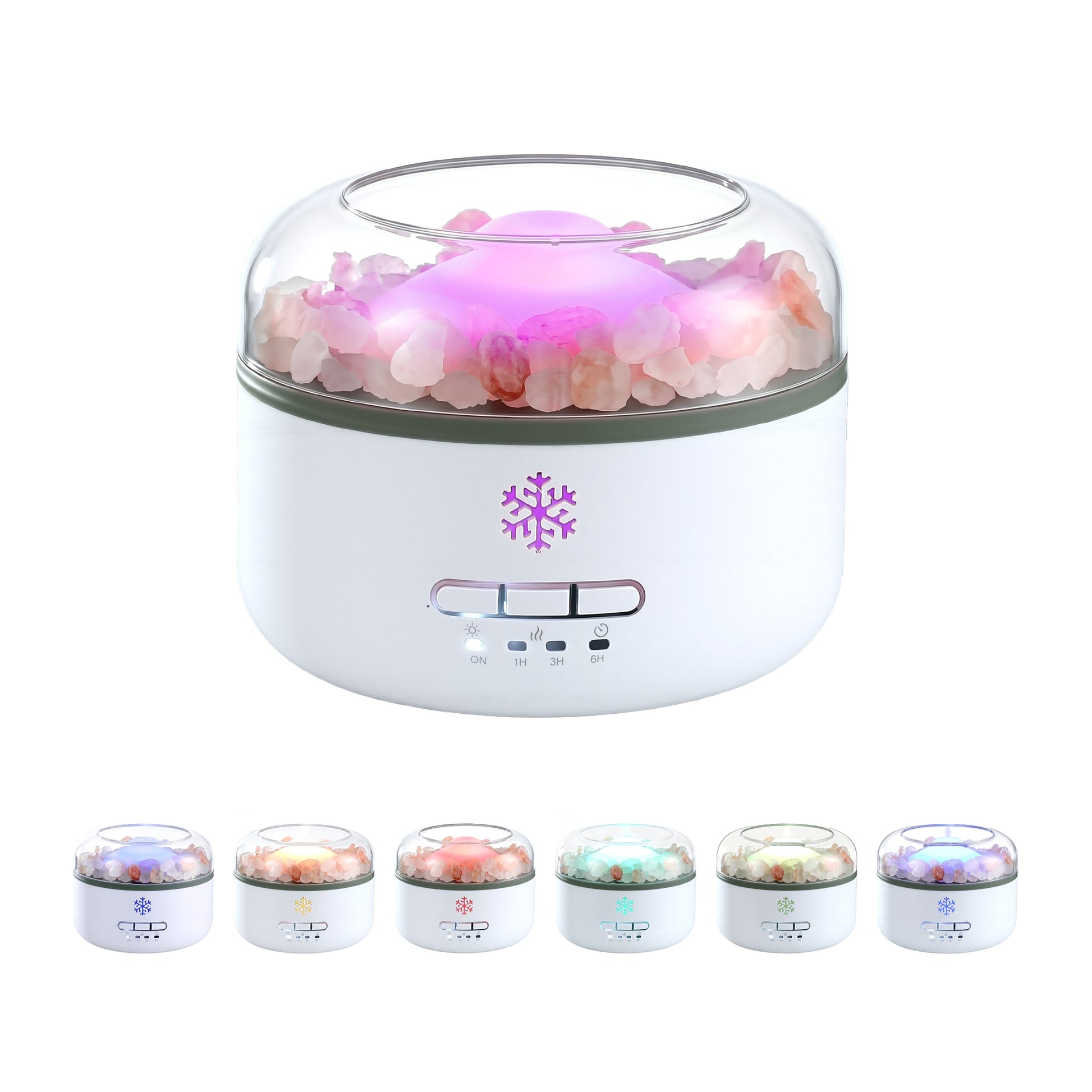 Devanti 150ml Salt Lamp Aroma Diffuser Ultrasonic Humidifier Purifier 7 LED Colors - Image 8