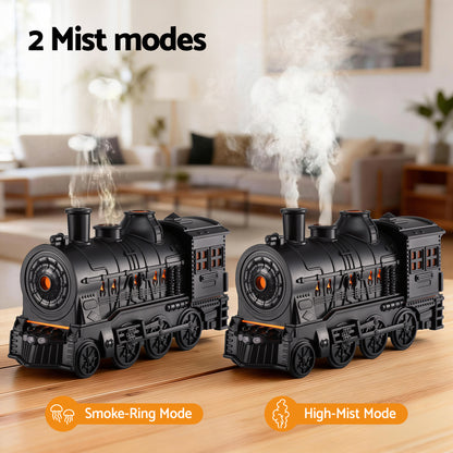 Devanti Train Aroma Diffuser Essential Oil Humidifier 300ml Smoke Ring LED Timer - Image 4