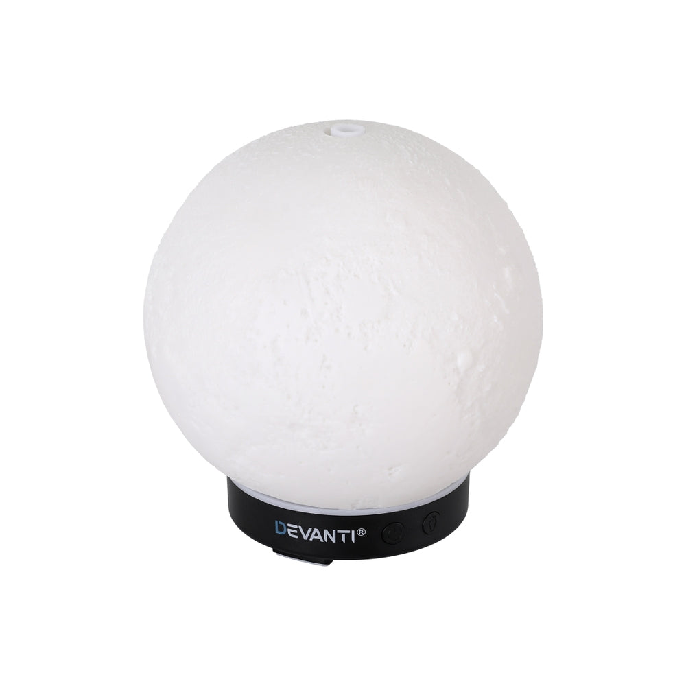 Devanti Ultrasonic Aroma Diffuser Aromatherapy Moon Lamp 100ml - Image 3
