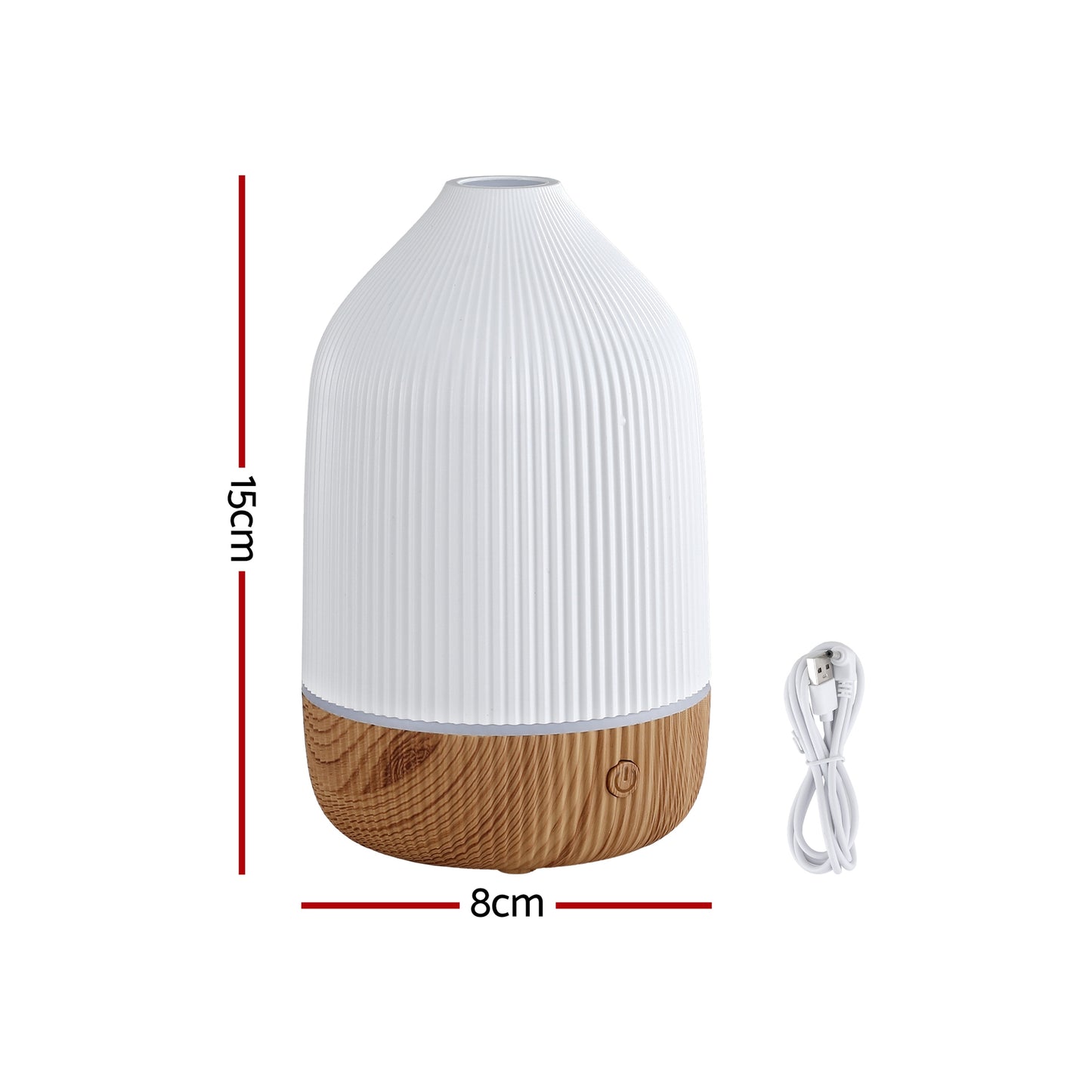 Devanti Ultrasonic Aroma Diffuser Aromatherapy 100ml LED Lights Iron Humidifier Forest - Image 2