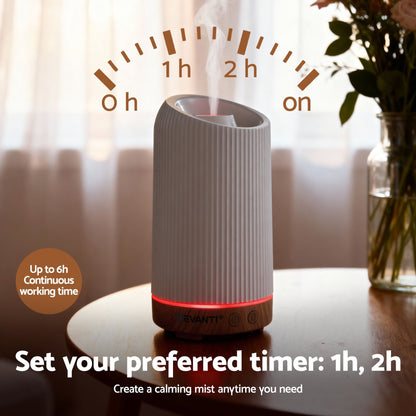 Devanti Ultrasonic Aroma Diffuser Aromatherapy 200ml LED Lights Iron Humidifier Forest - Image 6