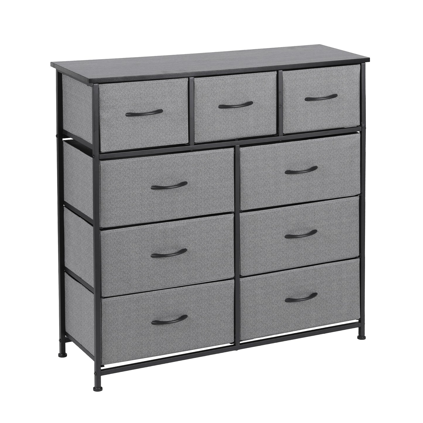 Artiss Chest of 9 Drawers Storage Dresser Tallboy Dark Grey - Image 8