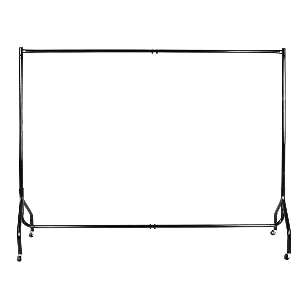 Artiss Clothes Rack Airer Coat Stand 6FT Rail Wheels - Image 3