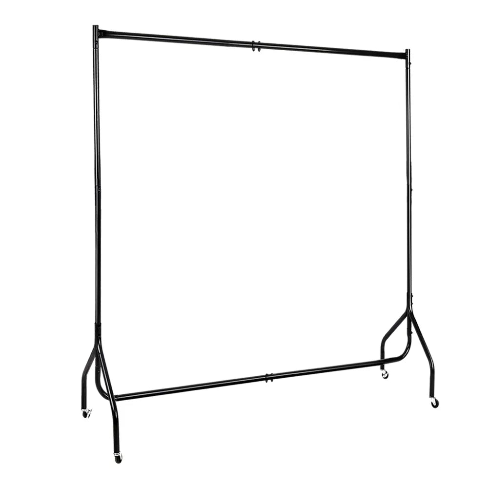 Artiss Clothes Rack Airer Coat Stand 6FT Rail Wheels - Image 8
