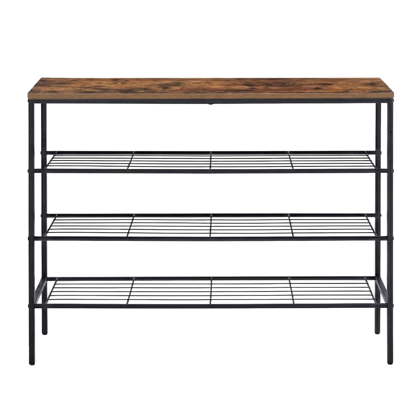 Artiss Shoe Rack 4 tier Storage Organiser Walnut - Image 4