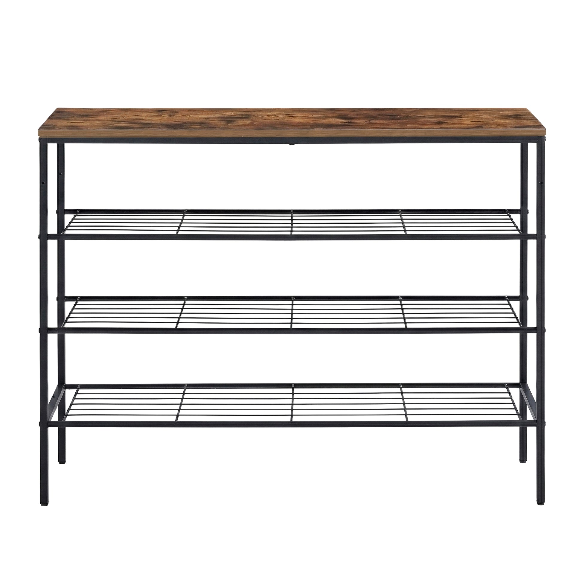 Artiss Shoe Rack 4 tier Storage Organiser Walnut - Image 4