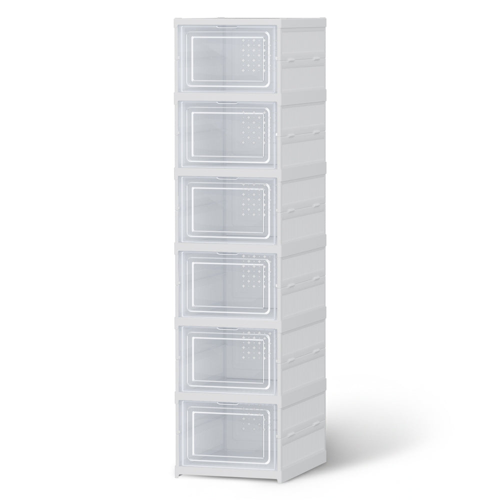 Artiss Foldable Shoe Rack Organizer 6 Tier Storage Shelf Hallway