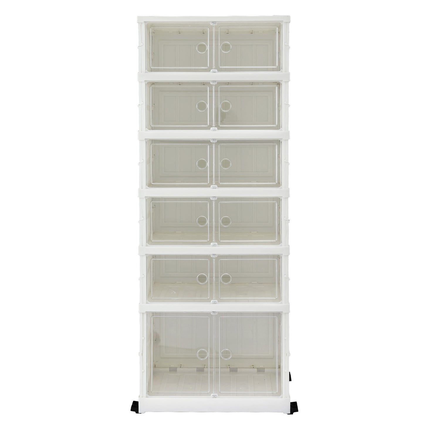 Artiss Foldable Shoe Storage Box 6 Tier 12 Pairs Entryway - Image 4