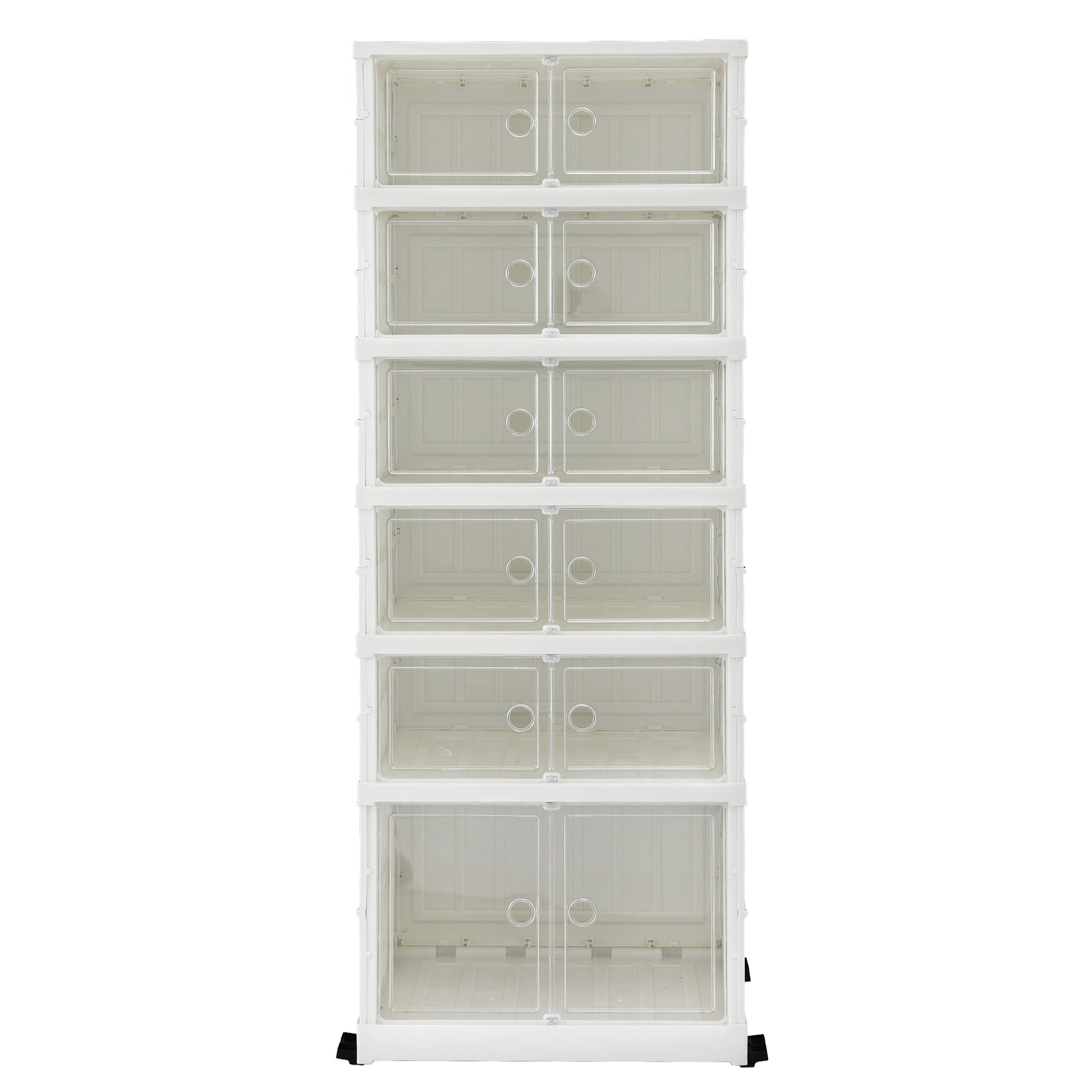 Artiss Foldable Shoe Storage Box 6 Tier 12 Pairs Entryway - Image 4