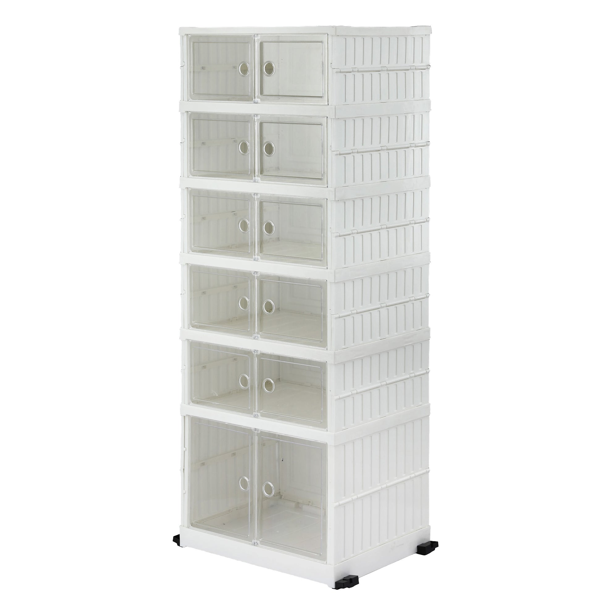 Artiss Foldable Shoe Storage Box 6 Tier 12 Pairs Entryway - Image 9