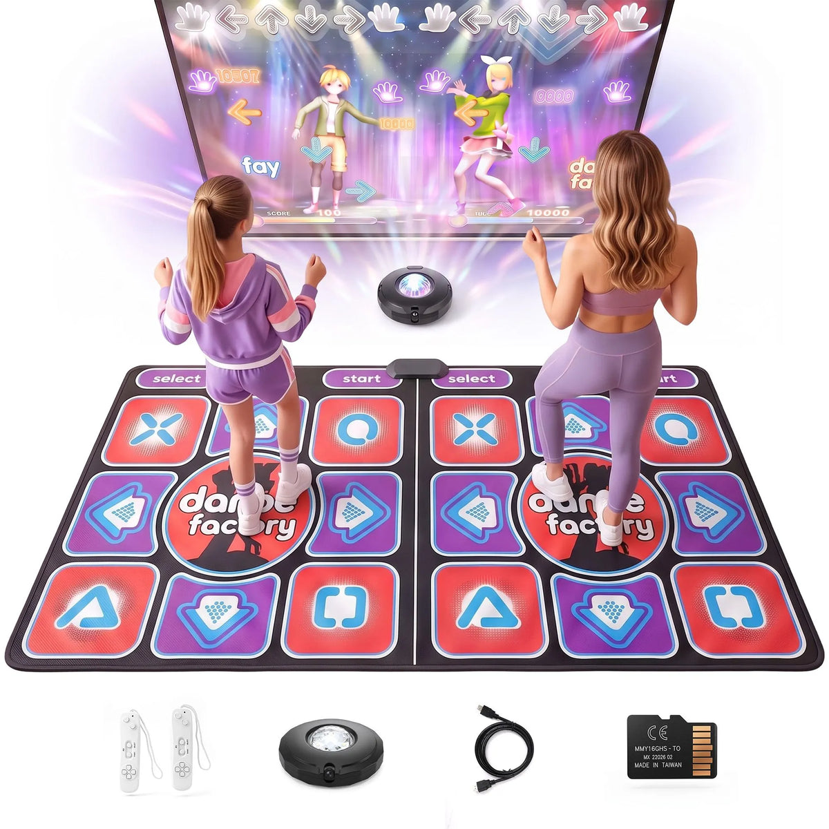 Keezi HDMI Dance Mat 2 Player for Kids & Adults with AR Camera Electronic Dance Pad - Image 2