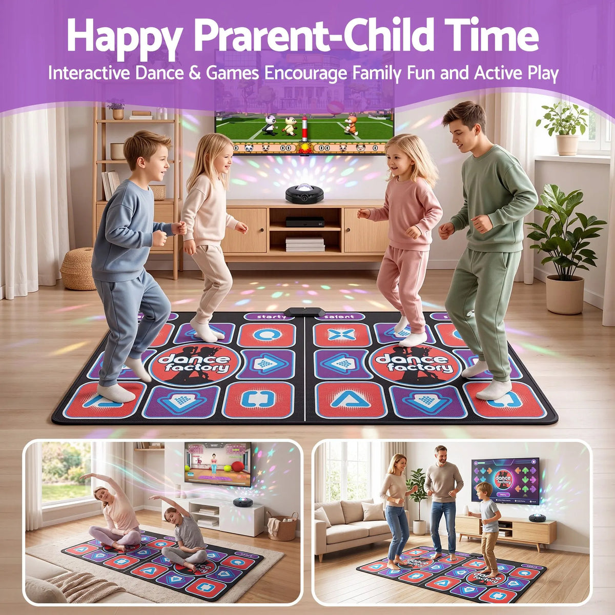Keezi HDMI Dance Mat 2 Player for Kids & Adults with AR Camera Electronic Dance Pad - Image 8