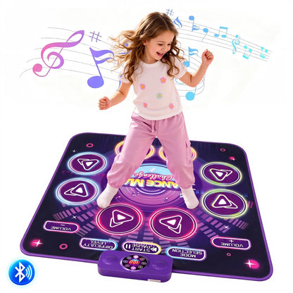 Keezi Dance Mat Toy for Kids Age 3-12 Electronic Dance Pad with Bluetooth 4 Game Modes Purple - Image 2