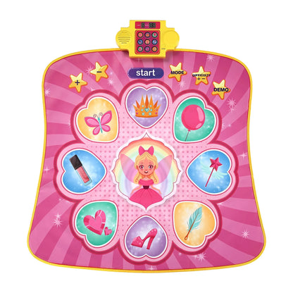 Keezi Dance Mat for Kids Age 3-12 Electronic Dance Game Pad Toy with 3 Game Modes, Pink - Image 4