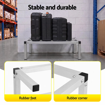 Giantz 61x36cm Aluminum Dunnage Rack Heavy Duty Kitchen Storage Platform - Image 6