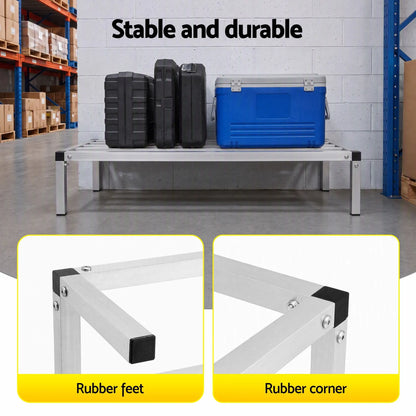 Giantz 91x51cm Aluminum Dunnage Rack Heavy Duty Kitchen Storage Platform - Image 6