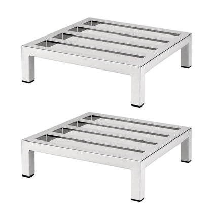 Giantz 35x35cm Dunnage Rack 2-Pack Stainless Steel Kitchen Floor Stand