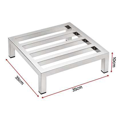 Giantz 35x35cm Dunnage Rack 2-Pack Stainless Steel Kitchen Floor Stand - Image 2