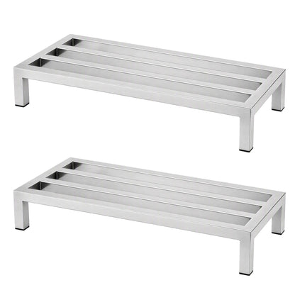 Giantz 60x35cm Dunnage Rack 2-Pack Stainless Steel Kitchen Floor Stand