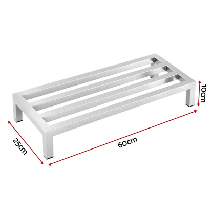 Giantz 60x35cm Dunnage Rack 2-Pack Stainless Steel Kitchen Floor Stand - Image 2