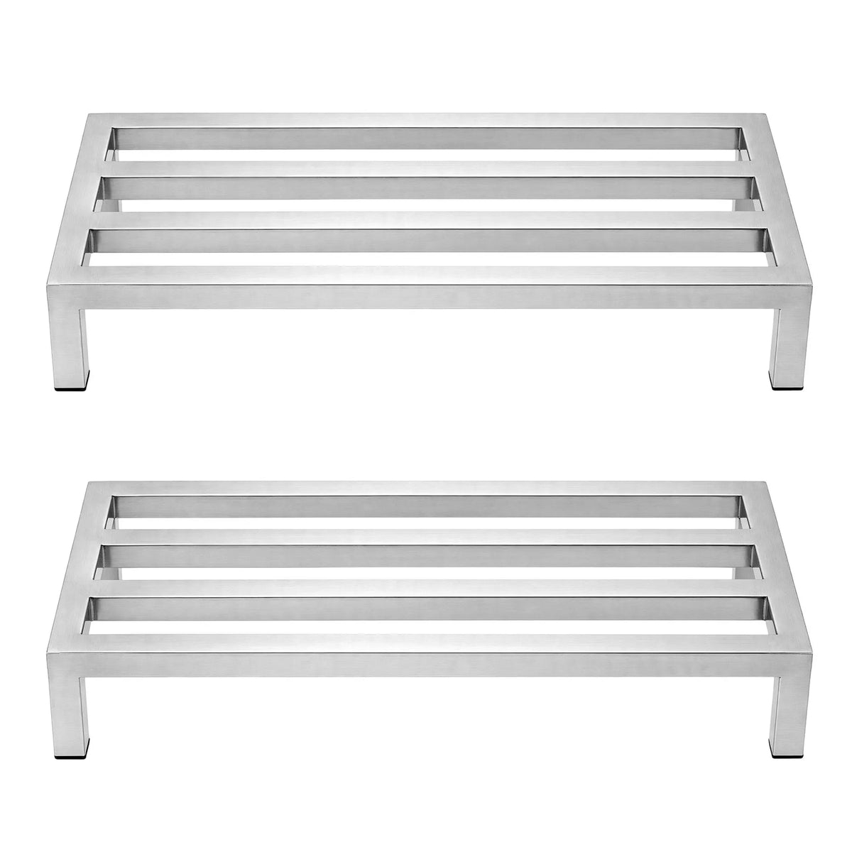 Giantz 60x35cm Dunnage Rack 2-Pack Stainless Steel Kitchen Floor Stand - Image 3