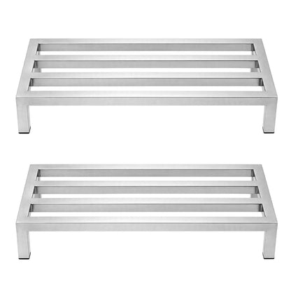 Giantz 60x35cm Dunnage Rack 2-Pack Stainless Steel Kitchen Floor Stand - Image 3