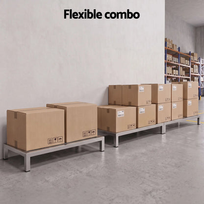 Giantz 60x35cm Dunnage Rack 2-Pack Stainless Steel Kitchen Floor Stand - Image 7